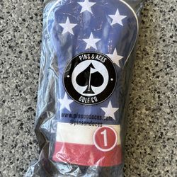 Pins & Aces premium driver head cover USA Flag BRAND NEW