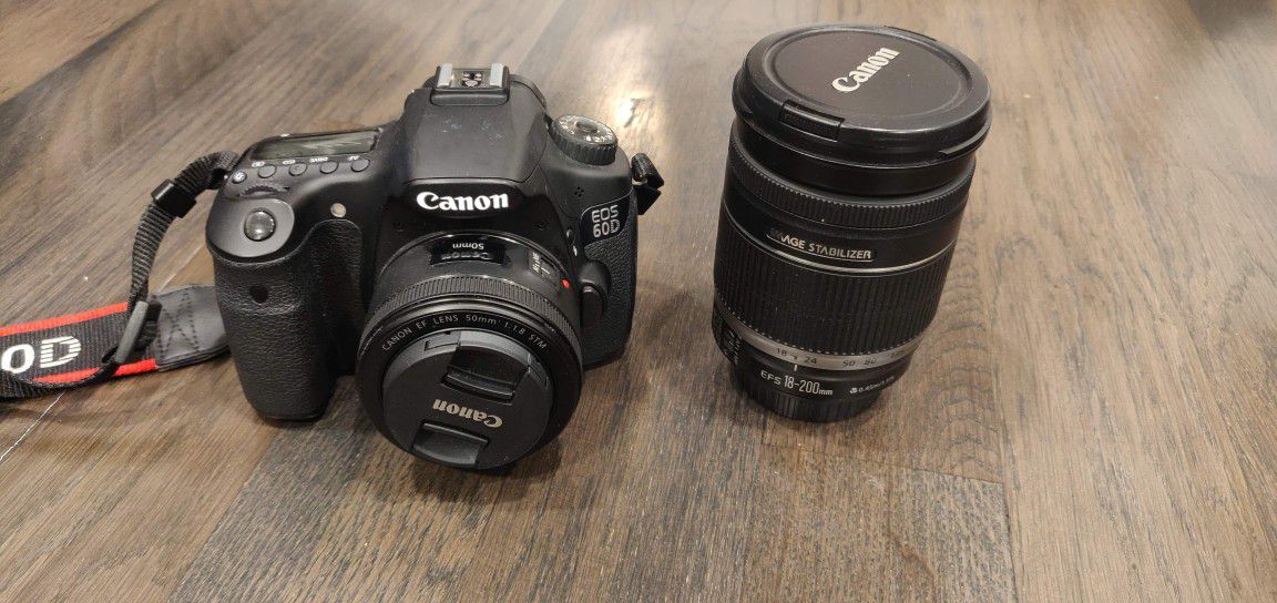 Canon 60d with 2 lenses