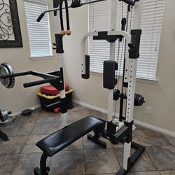 Home Gym W/ Chrome Weights