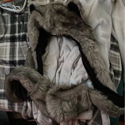 Wolf Hat With Paw Pockets