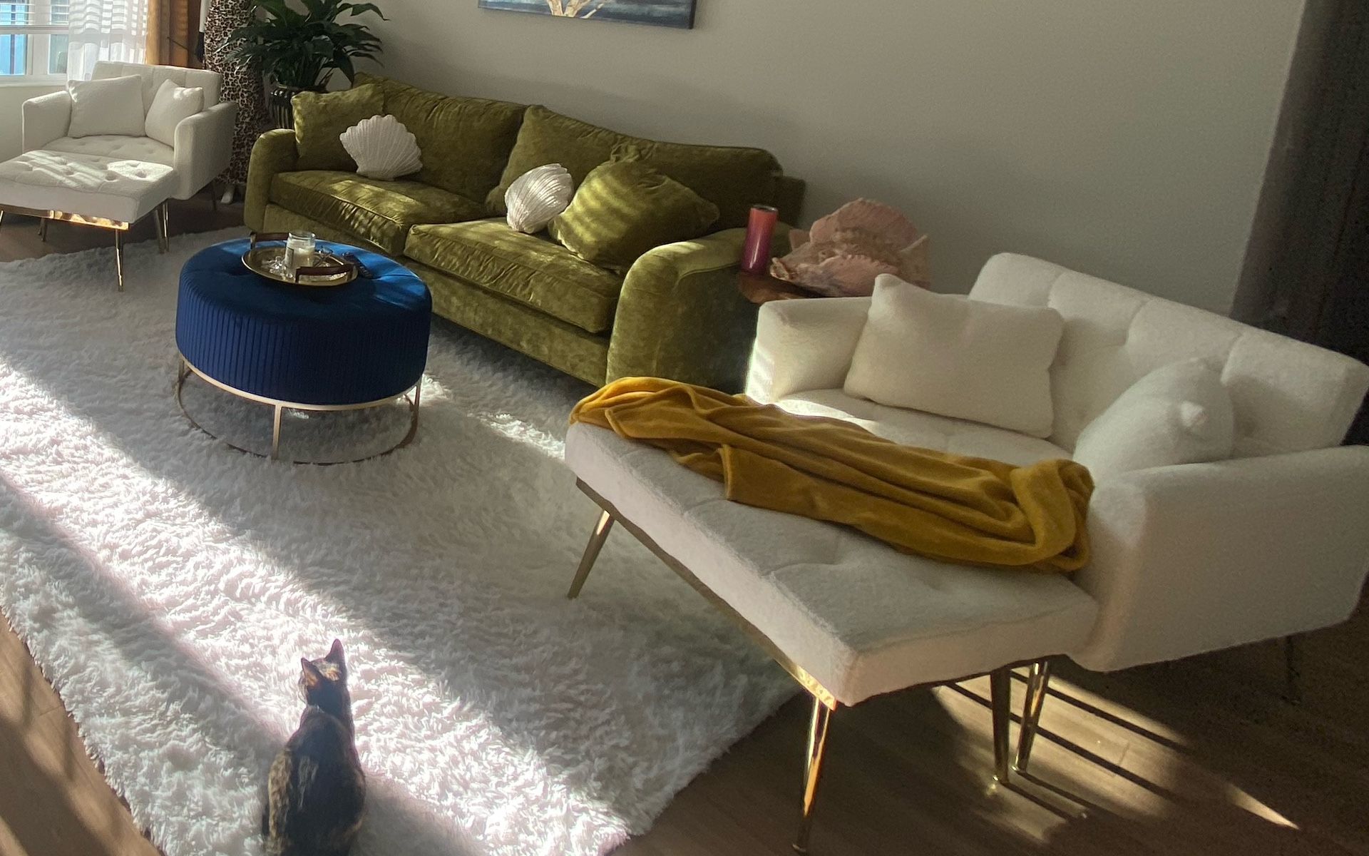 Green sofa