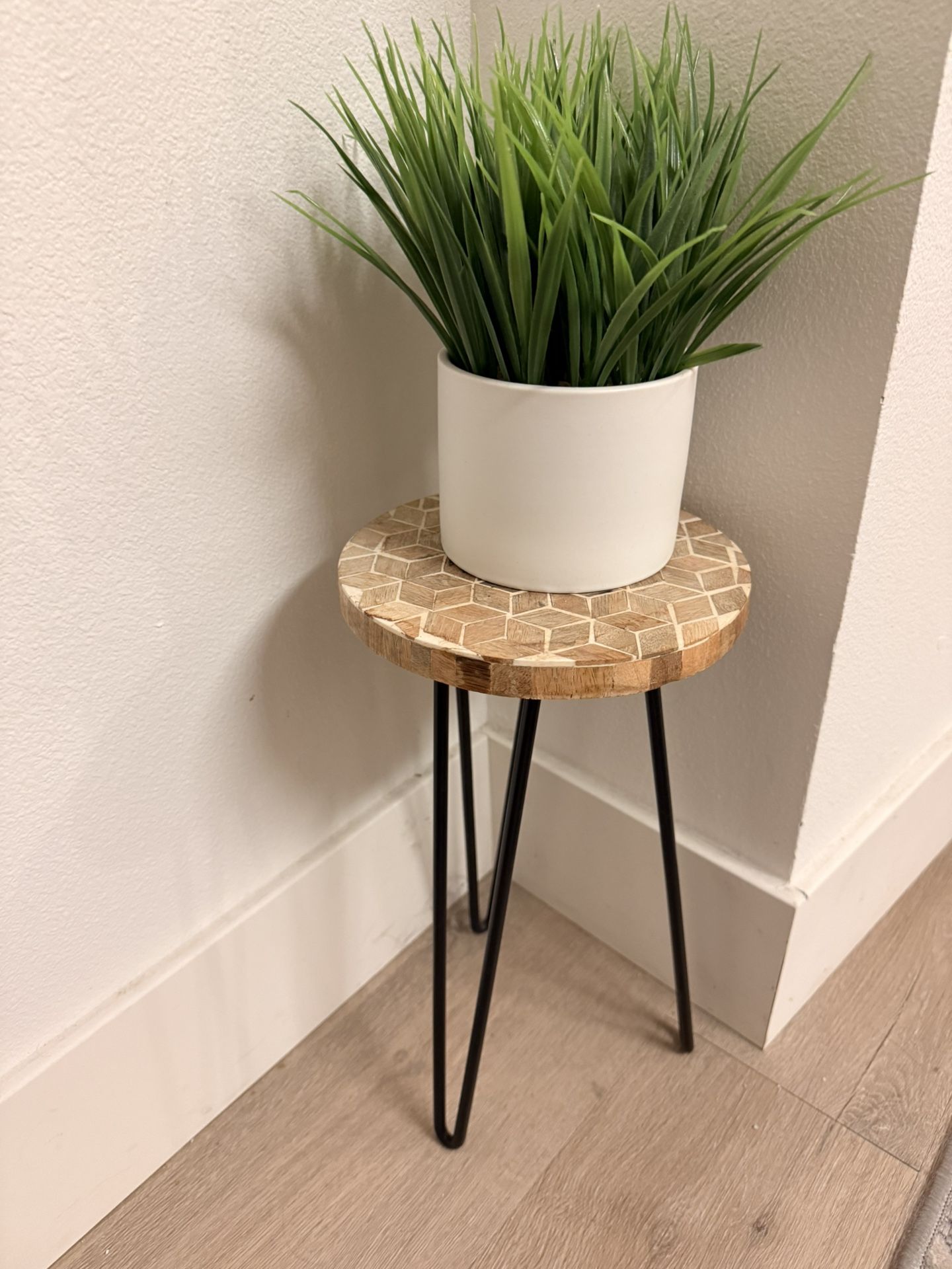 Stylish Plant Stand W/ Fake Plant