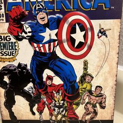 CAPTAIN AMERICA Embossed Metal Badge (Marvel/Film) Black Panther/Thor