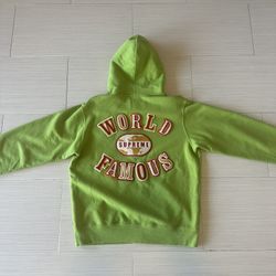 Supreme World Famous Zip Up Hooded Sweatshirt Size M