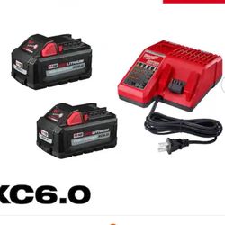M18 18-Volt Lithium-Ion High Output Starter Kit with Two 6.0 Ah Battery and Charger