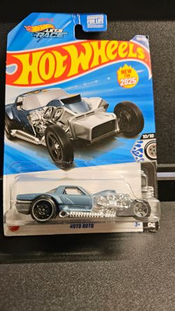 Hot Wheels Slate Blue Hoto Roto Rod Squad Package slightly damaged in storage