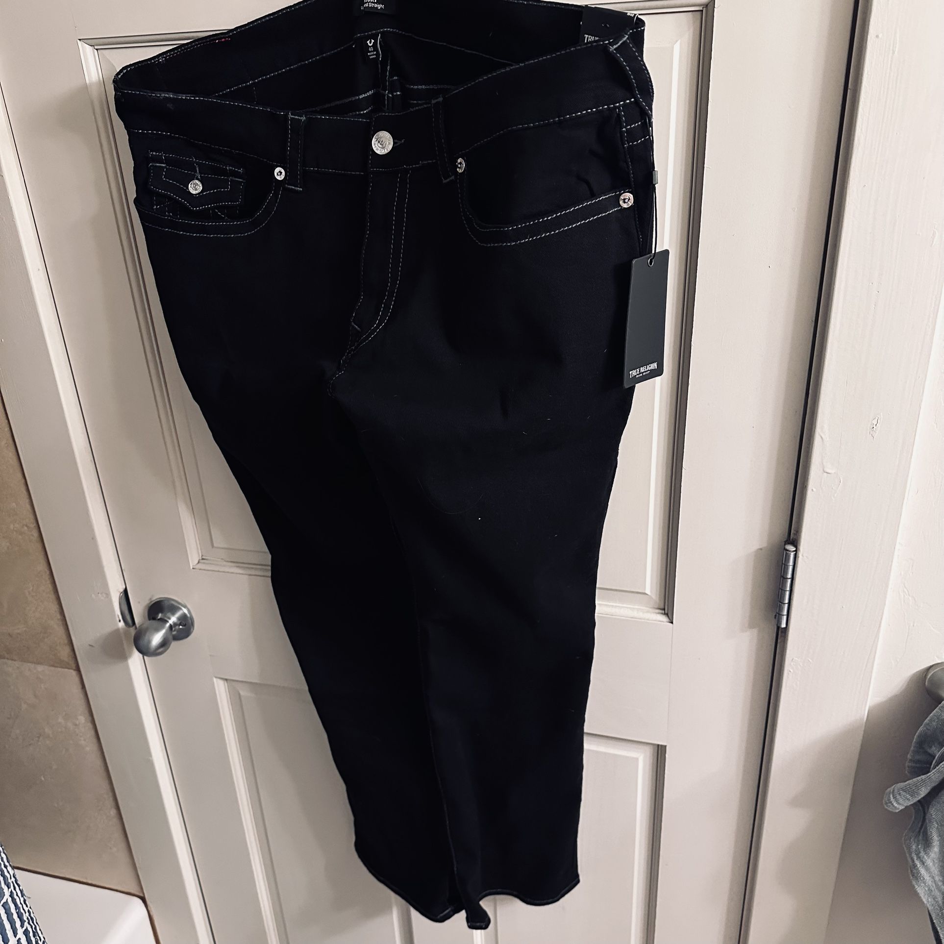 Y2k Black Rrue Religion Ricky Baggy Jeans