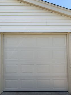 Garage door.