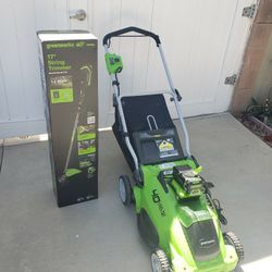 Greenworks Lawn Mower And Trimmer