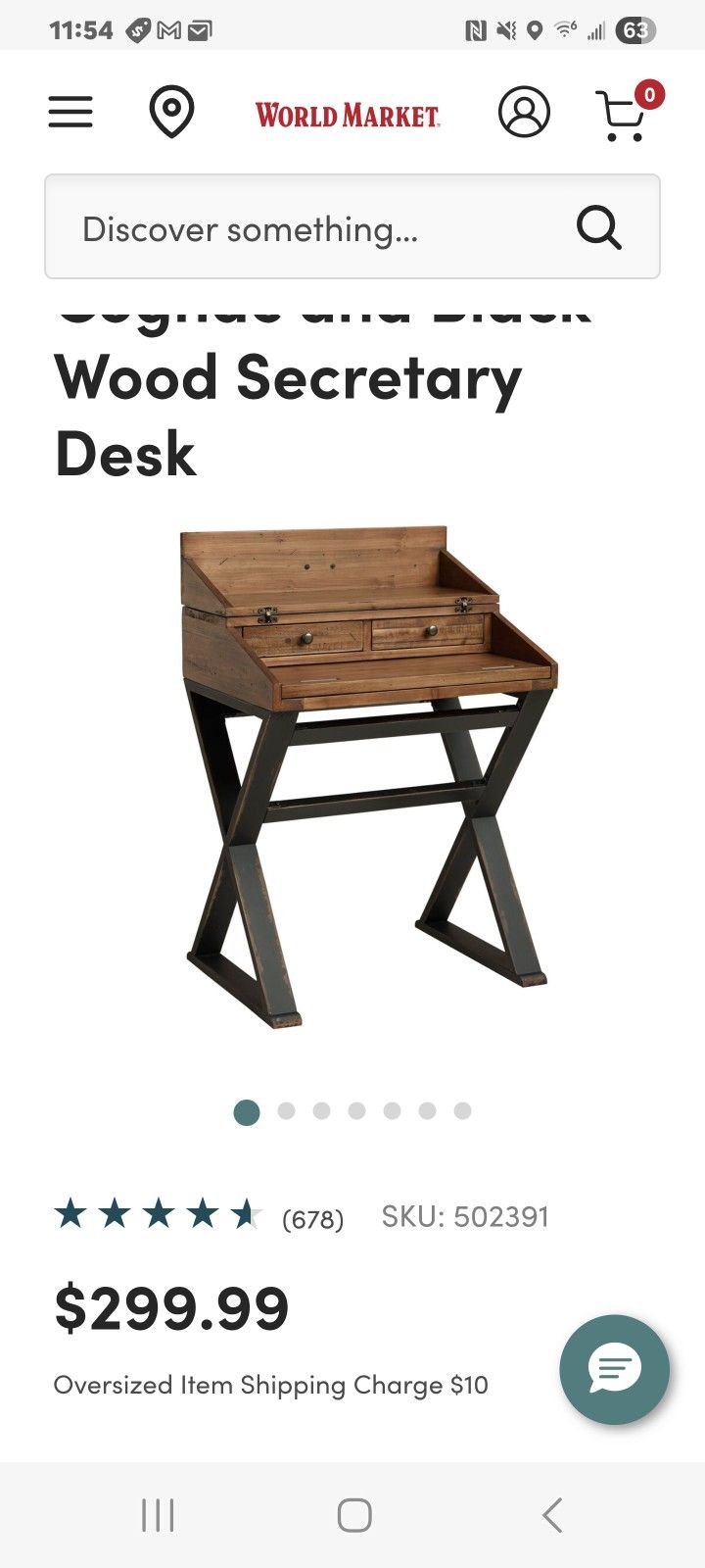 Secretary Desk.  NEW. 