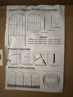 VINCASTLE Decorative Garden Fence — New In Box — $25