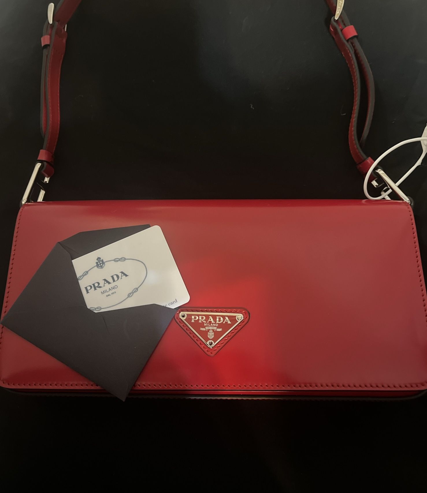 Certified  Small Red Prada Handbag w/ Tag