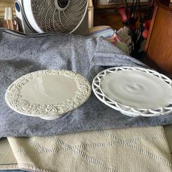 Two porcelain plates. One-Williams-Sonoma cakes plate / pastry.    The other is Blue Milk $75 each 
