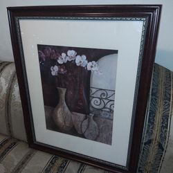 GORGEOUS 26inch x 32inch Flower Wall Painting In Beautiful Wooden Frame Only $5!!!