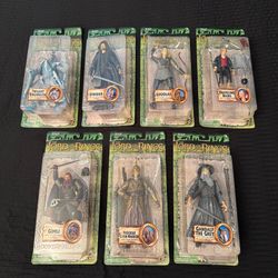 NEW! Lot of 7 Lord of The Rings The Fellowship of Ring Action Figures LOTR