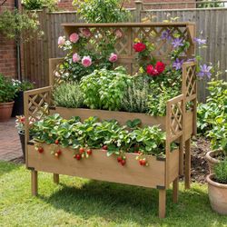 New Raised Garden Bed - 2-Tier Vertical with Trellis