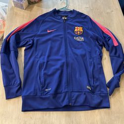 Nike Barcelona Squad SDLN Knit Men's Soccer Jacket Size xL 