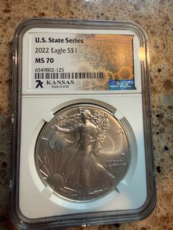 2022 American Silver Eagle NGC MS70 Kansas
