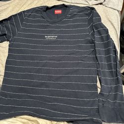 Supreme Logo Stripe Long Sleeve T-shirt F/W 17