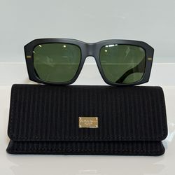 New Dolce & Gabbana 4430 Matte Brown Bold Green Sunglasses