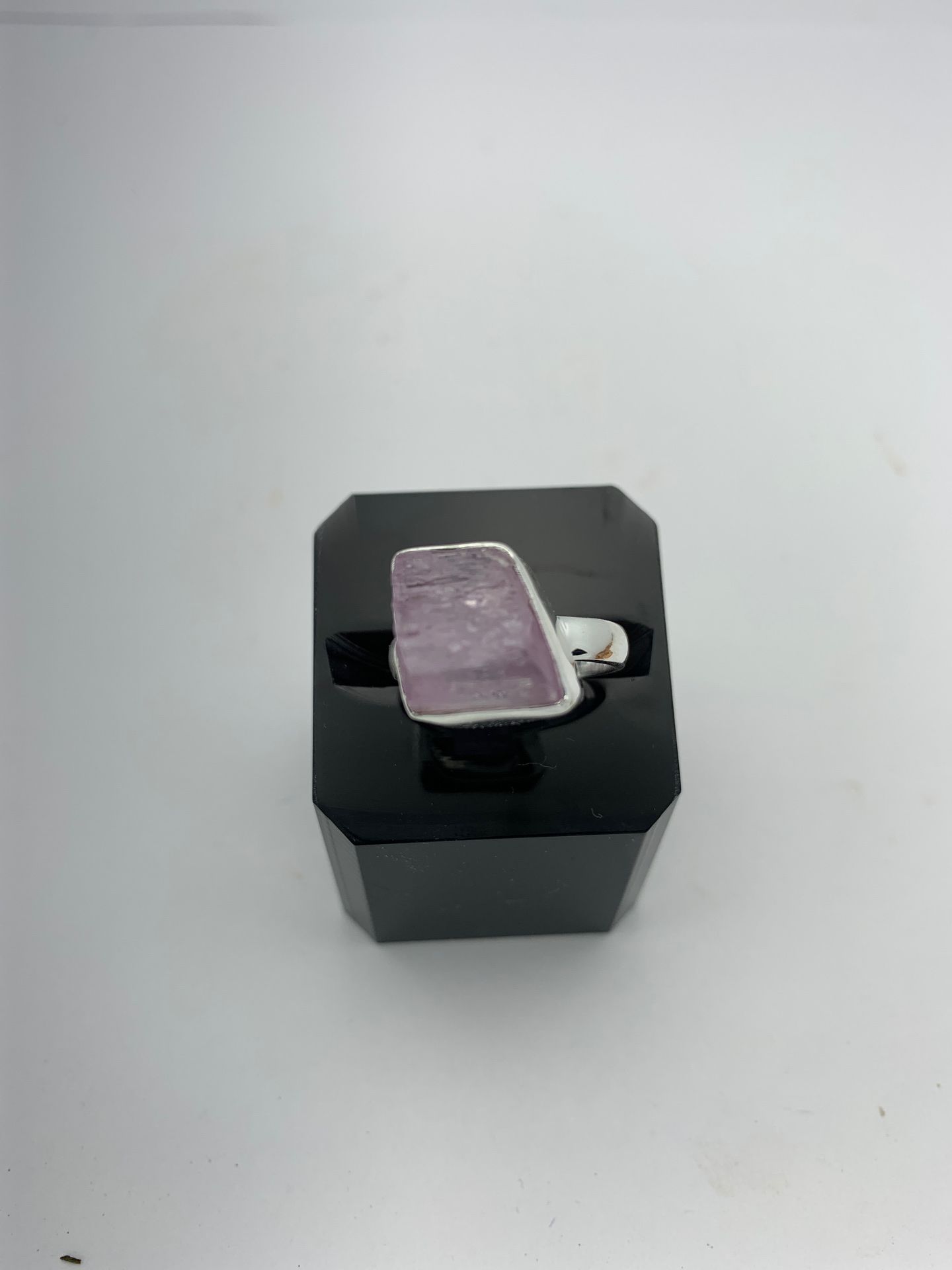 Pink Kunzite Sterling Silver Ring