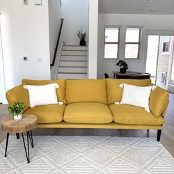 Floyd Sofa designer 3-seat couch — saffron / modern, like new