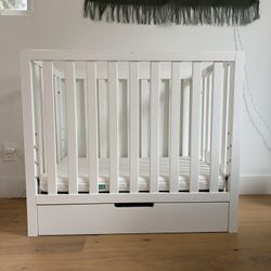 Colby 4-in-1 Convertible Mini Crib with Trundle