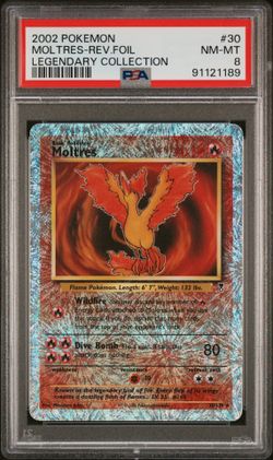 Psa 8 Moltres 30/110 Legendary Collection Reverse Holo