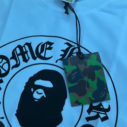 (Size Small) black and White Bape Shirt