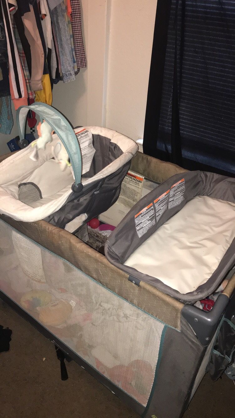 Play Pin, Bassinet, & Changing Table