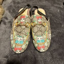 Authentic Gucci Kids Horsebit Mules