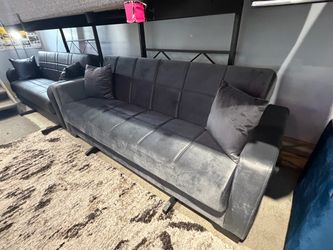3-Seater Sofa Bed with Pillows