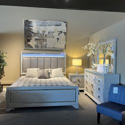 Grey 4PC Queen Bedroom Set