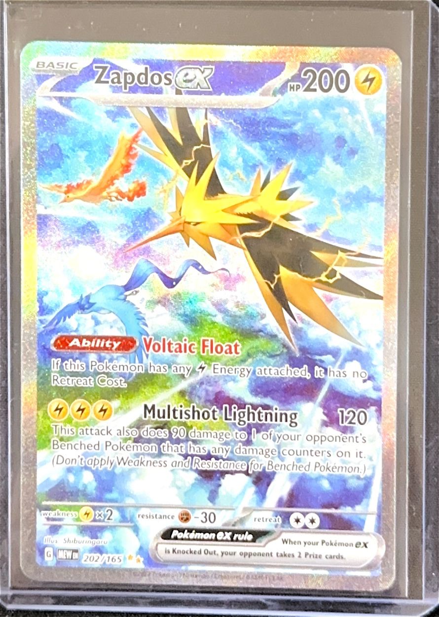 Zapdos EX SIR - SV:151 202/165 Pokemon TCG