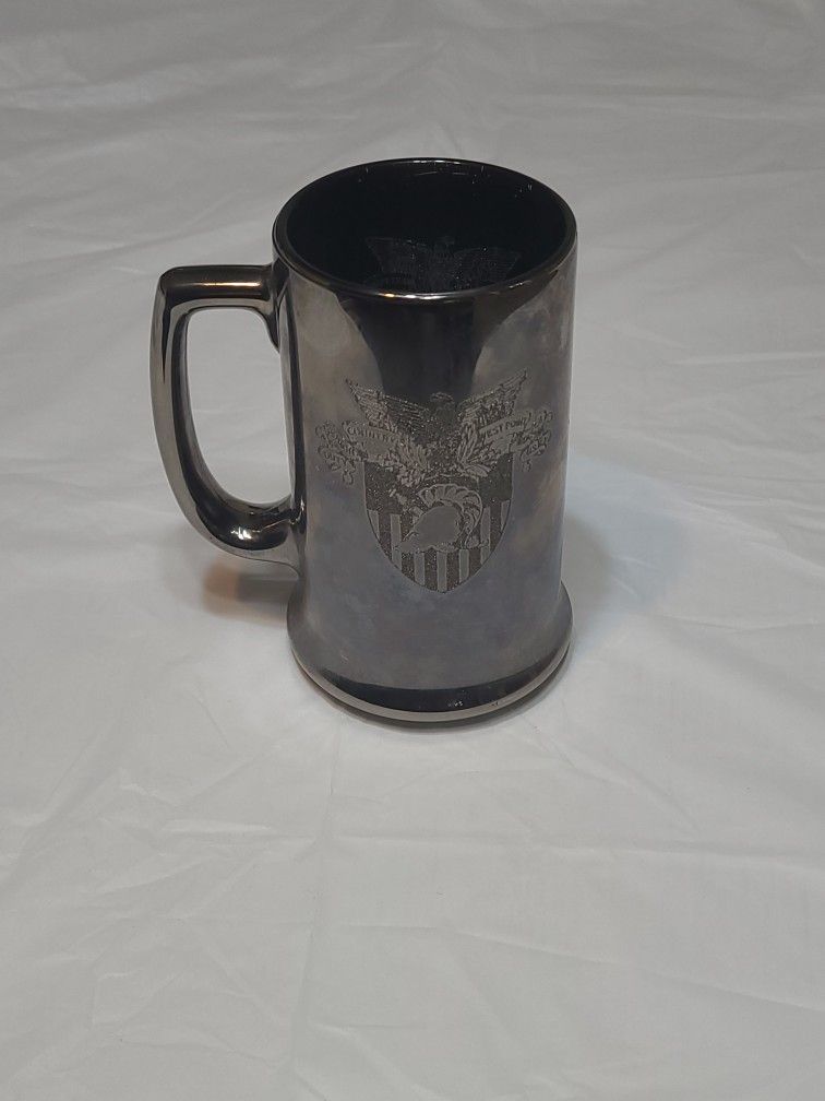 Chrome Honor Guard West Point Mug USA Military Rare Engraved Logo Glass Cup