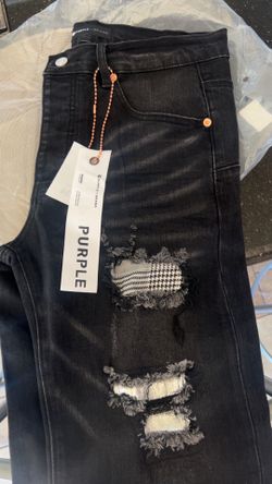 Purple Brand black distressed jeans