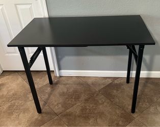 (NEW) 40” Wide Black Folding Computer Desk