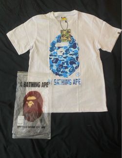 Bape ABC Camo By Bathing Ape White/Blue Tee Size Large