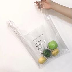 Tote bag clear pvc shopping grocery bag womens