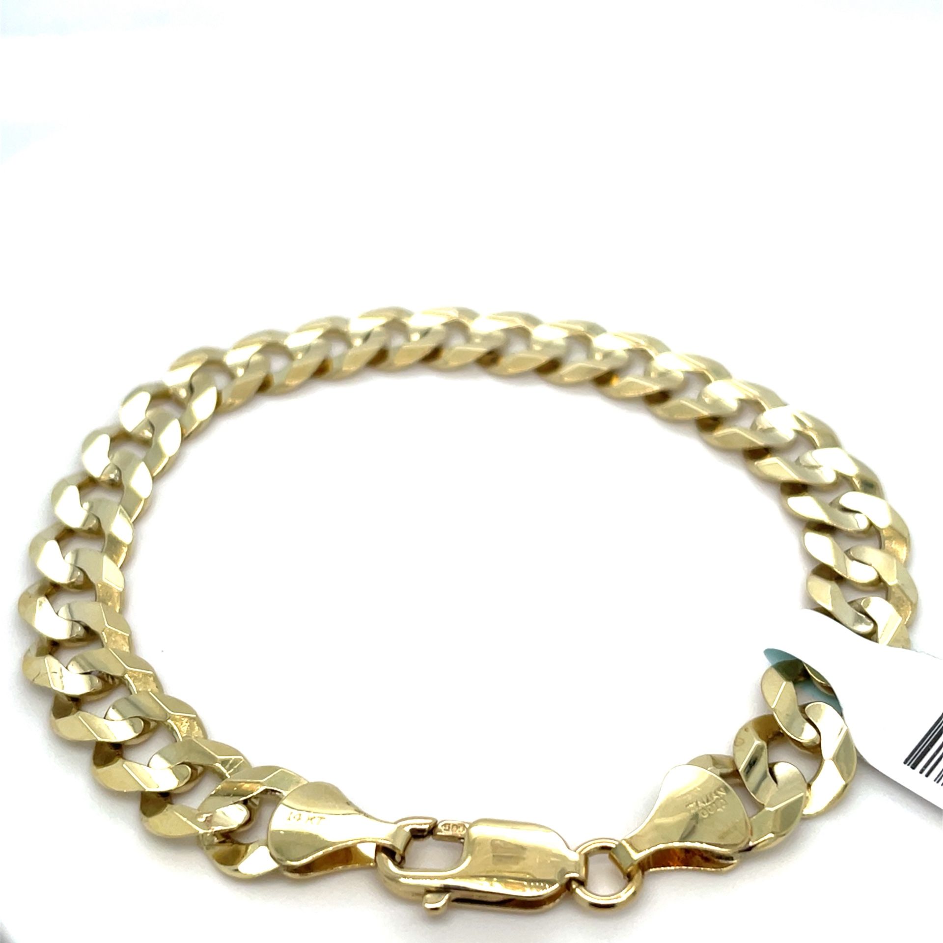 14Kt Yellow Gold 8.75” Solid Cuban Bracelet 20.96g 9.4mm I-2007 