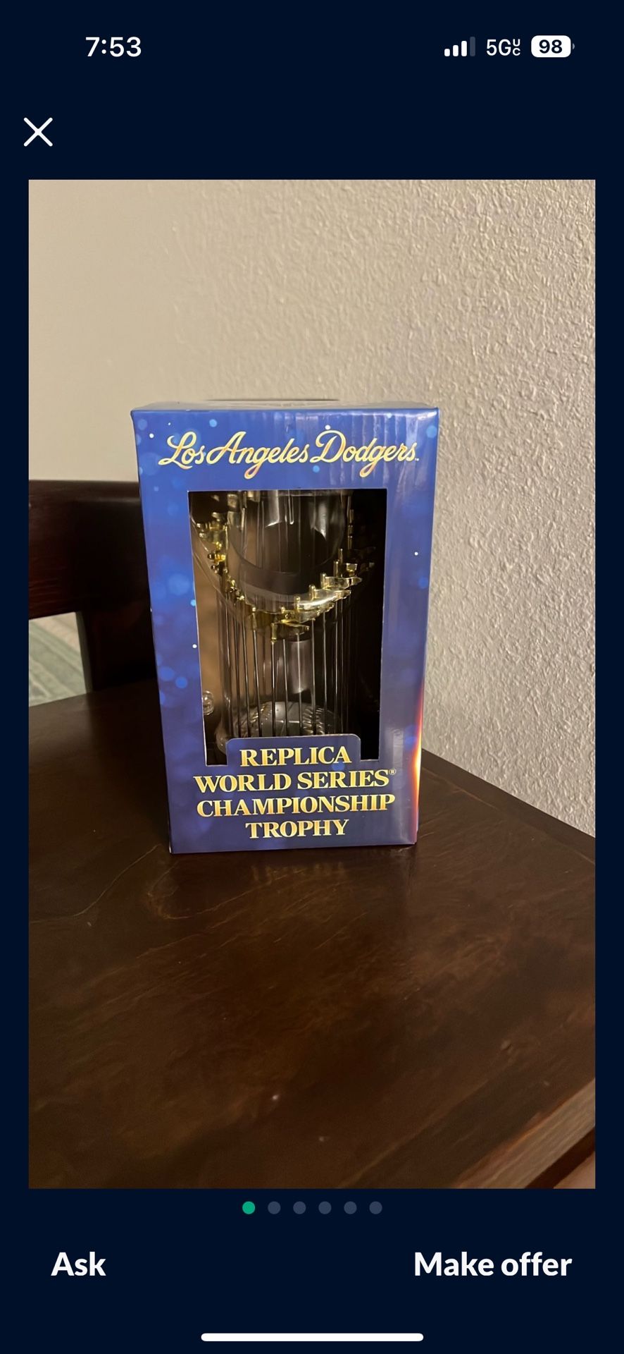 Dodgers World Series Trophy Replica *TRADE*