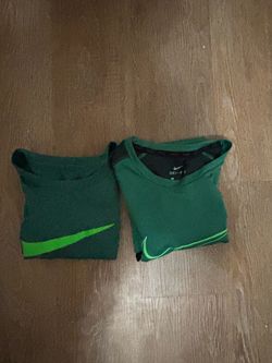 Two youth large, green Nike Dri-FIT
