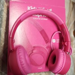 Pink Kids Wired Headphones
