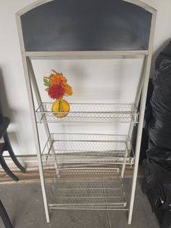 Shelf New metal 3 shelves house or business top chalk board