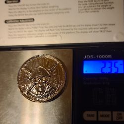 Hand Poured Silver Pirate Round 2.35 Oz
