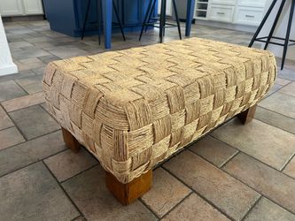 Woven Seagrass Cocktail Ottoman