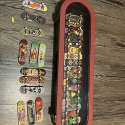 Tech Decks Rare Display With Rare Decks