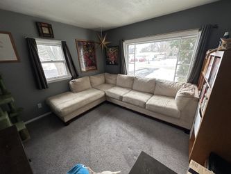 2 piece cream colored couch