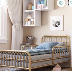 Toddler Bed Gold Frame