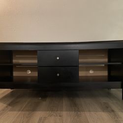 Black TV Stand with Drawers